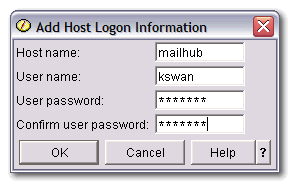 Add host logon information